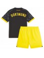 Borussia Dortmund Auswärts Trikotsatz für Kinder 2023-24 Kurzarm (+ Kurze Hosen)